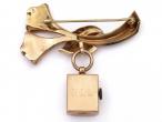 1940s rose gold flower nurses mechanical watch brooch