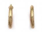 Vintage 10kt gold incised hollow hoop earrings
