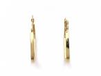 14kt yellow gold squared cushion hoop earrings