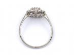 Antique platinum diamond floral cluster ring