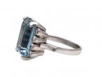 Vintage 7ct Aquamarine & Diamond Dress Ring in 18kt White Gold
