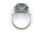 Vintage 7ct Aquamarine & Diamond Dress Ring in 18kt White Gold