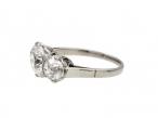 1920s graduating diamond three stone engagement ring