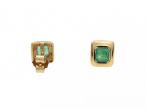 18kt yellow gold and emerald stud earrings
