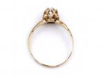 Antique carved solitaire engagement ring in 14kt yellow gold
