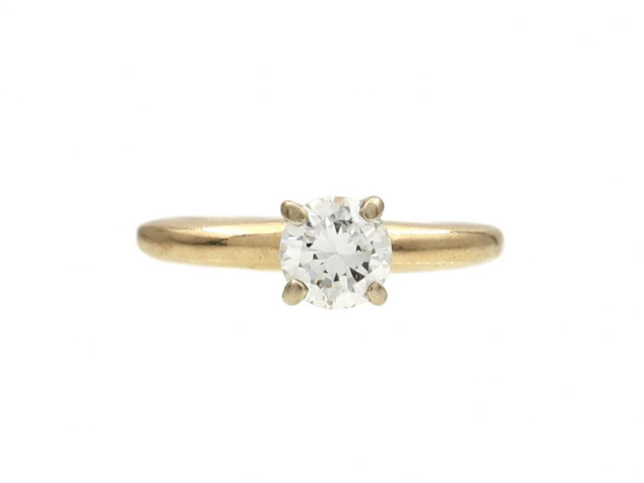 Vintage 0.40ct diamond solitaire engagement ring