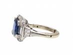 Art Deco sapphire and diamond square cluster ring
