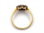 Antique diamond flower cluster ring in 18kt yellow gold