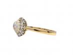 Edwardian moonstone and diamond coronet cluster ring