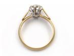 Vintage 1.15ct diamond solitaire engagement ring in 18kt yellow gold