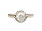 French 0.40ct rose cut diamond solitaire engagement ring