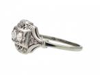 Long's Art Deco 18kt white gold and diamond three stone ring