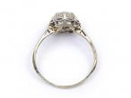 Edwardian diamond solitaire engagement ring in platinum