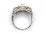 Art Deco Old Mine cut diamond cluster ring in platinum