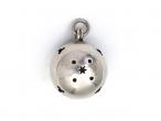 1900 sterling silver polished pomander pendant