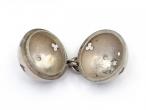 1900 sterling silver polished pomander pendant