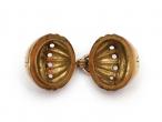 Victorian Ribbed Pomander Pendant in 9kt Yellow Gold