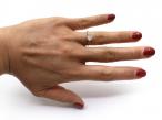 Edwardian cushion shape diamond solitaire engagement ring