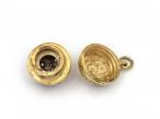 Antique small chaised pomander pendant in yellow gold