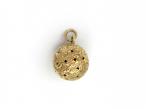 Antique small chaised pomander pendant in yellow gold