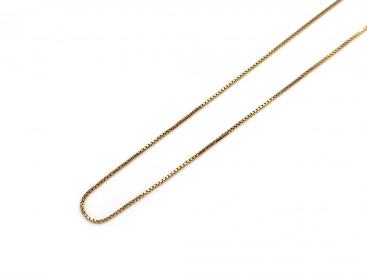 Vintage 9kt yellow gold box link chain