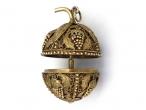 Antique cantille gilded pomander pendant