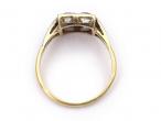 Edwardian diamond square cluster ring in platinum and 18kt yellow gold