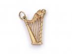 Vintage Irish harp pendant in 9kt yellow gold
