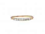 Vintage seven stone diamond half eternity ring in gold
