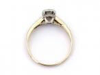 Vintage diamond solitaire engagement ring in yellow gold