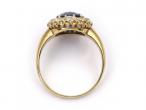 Antique sapphire and diamond coronet cluster ring in 18kt yellow gold