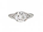 Edwardian solitaire engagement ring in platinum