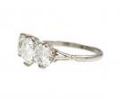 Edwardian Graduating three Stone Diamond Ring in Platinum