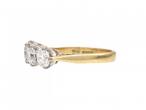 Edwardian style diamond four stone ring in 18kt yellow gold