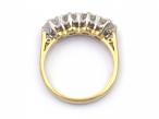 Edwardian style diamond four stone ring in 18kt yellow gold