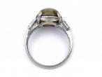 Art Deco cat's eye chrysoberyl ring by HW Beattie & Sons