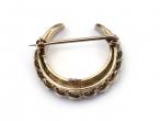 Victorian diamond set crescent moon brooch