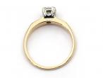 Vintage 0.53ct diamond solitaire engagement ring in yellow gold
