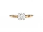 Vintage 0.53ct diamond solitaire engagement ring in yellow gold