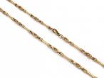 Antique heavy 9kt yellow gold fancy baton and rope twist link necklace