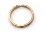 Vintage 9kt yellow gold crossover ribbed wedding ring