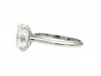 Platinum 3.03ct oval brilliant cut diamond solitaire engagement ring