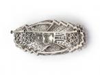 Art Deco multi diamond cut cluster brooch in platinum