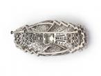 Art Deco Multi Diamond Cut Cluster Brooch in Platinum