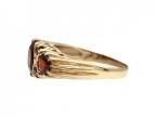 Vintage garnet carved ring in 9kt yellow gold