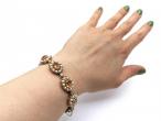Antique Citrine & Pearl Daisy Cluster Bracelet in 9kt Yellow Gold