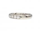 Platinum diamond set half eternity ring