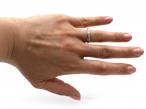 Platinum diamond set half eternity ring