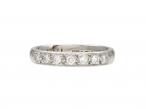 Platinum diamond set half eternity ring