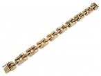 1960s Hungarian 14kt rose and yellow gold textured bracelet